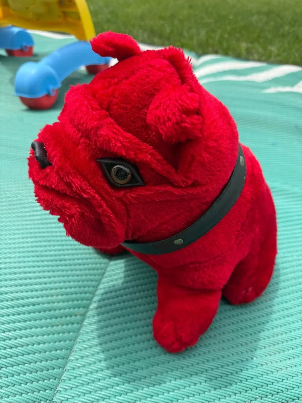Red Dog Bulldog Pug by Goffa 10 Inch Plush Stuffie Stuffed Animal Vintage 1990’s